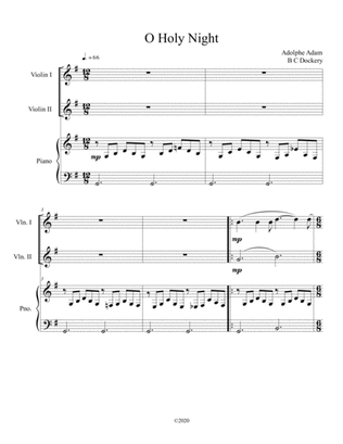 O Holy Night (violin duet) with piano accompaniment
