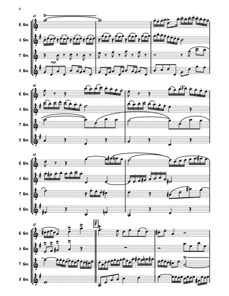 Little Fugue in G Minor (Bach) - Saxophone Quartet (SATB) image number null