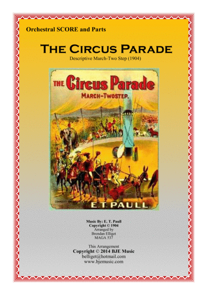 The Circus Parade - E.T. Paull Orchestra Score and Parts PDF image number null