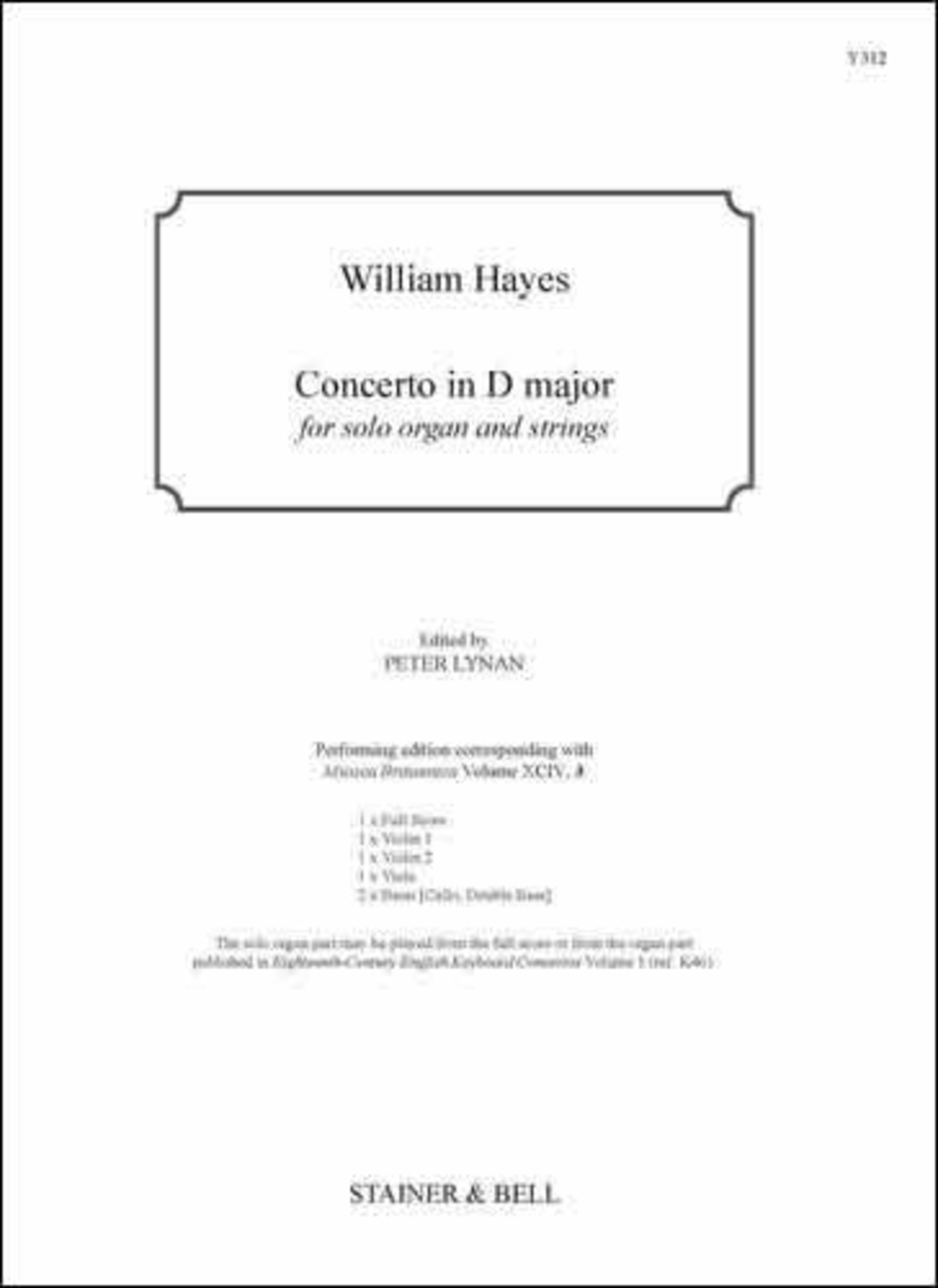 Concerto in D major. Score & Parts