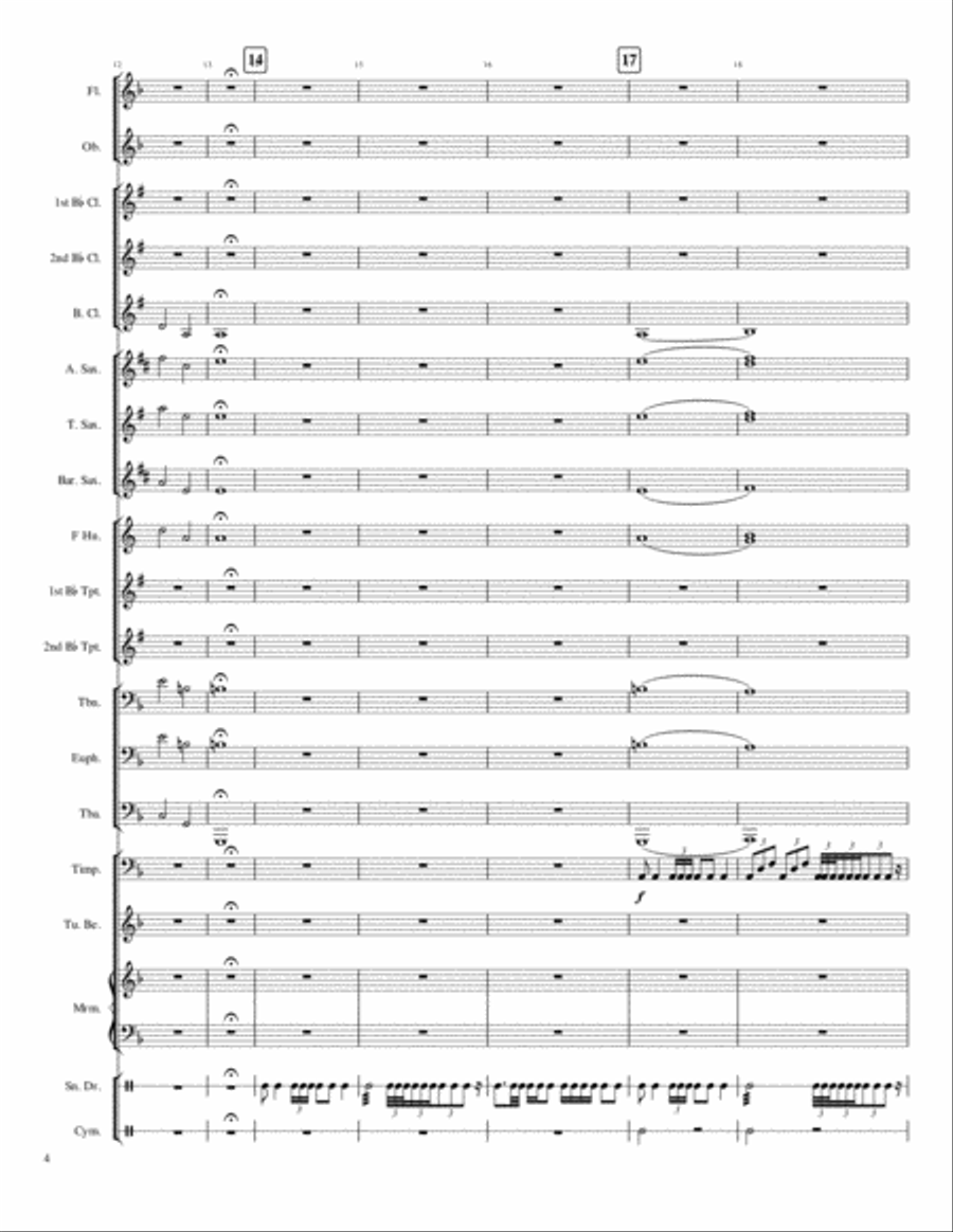 A Loss is a New Beginning Concert Band scores gallery preview page 4