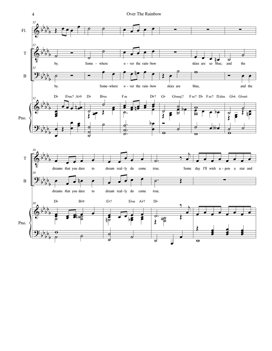 Over The Rainbow (from The Wizard Of Oz) Piano scores gallery preview page 4
