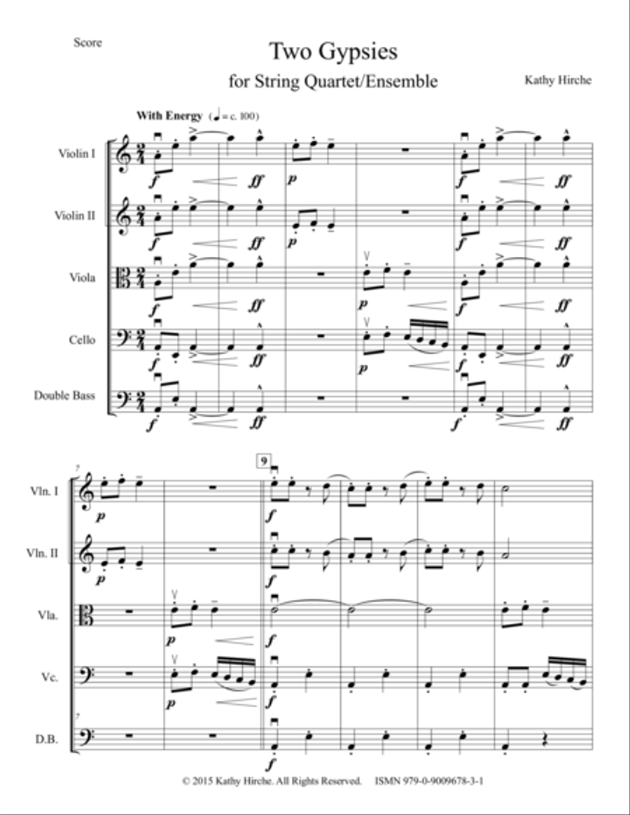 Two Gypsies - String Quartet/Ensemble String Quartet scores gallery preview page 2