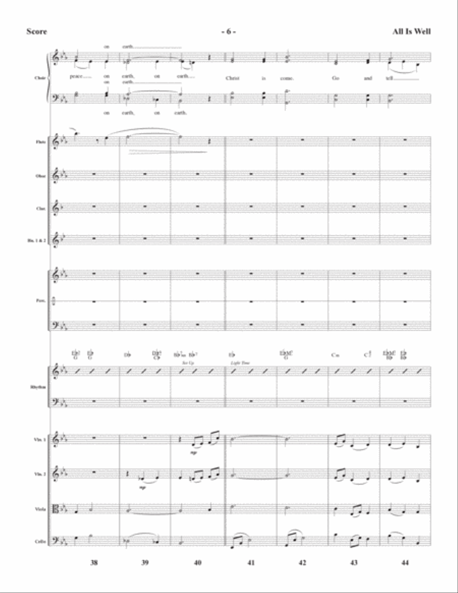 All Is Well (arr. Michael Barrett) - Full Score Choir scores gallery preview page 6