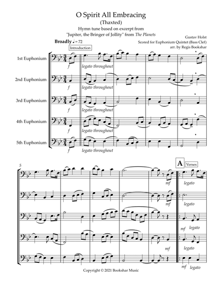 O Spirit All-Embracing (Thaxted) (Bb) (Euphonium Quintet) (Bass Clef) image number null
