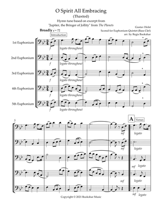 O Spirit All-Embracing (Thaxted) (Bb) (Euphonium Quintet) (Bass Clef)
