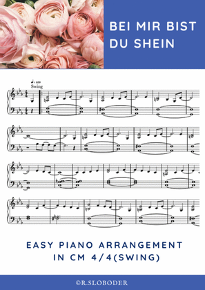 Bei Mir Bist Du Schein. Easy piano arrangement