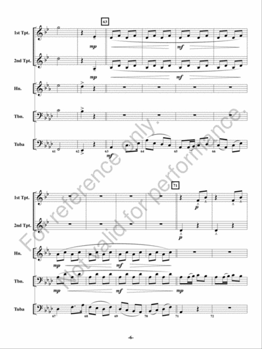 Malevolent March Brass Quintet scores gallery preview page 7