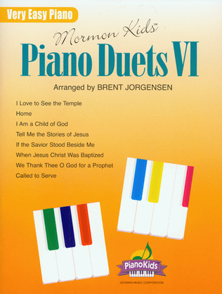 Book cover for Mormon Kids Piano Duets VI