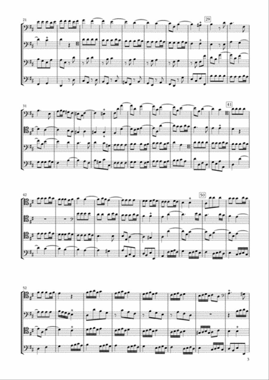 Sonata Op.34-4 for Four Violoncellos Cello Solo scores gallery preview page 3