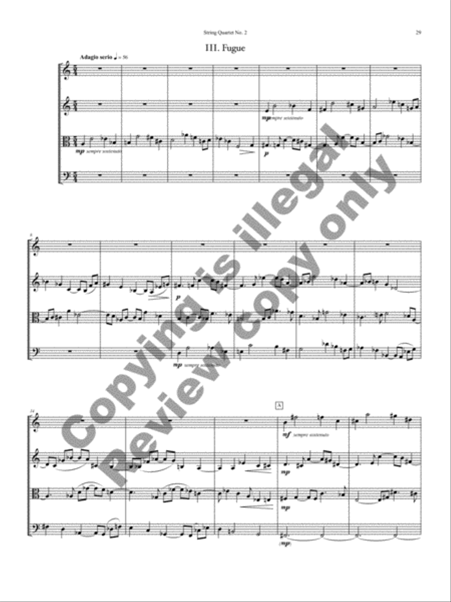String Quartet No. 2 String Quartet scores gallery preview page 33