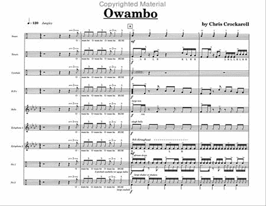 Owambo Owambo Percussion Ensemble scores gallery preview page 3