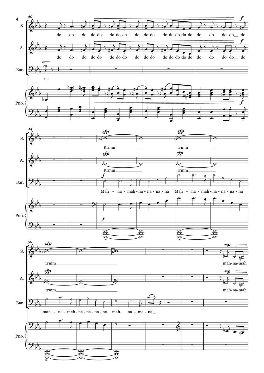 Mah-na Mah-na Mah-na Mah-na 3-Part scores gallery preview page 4