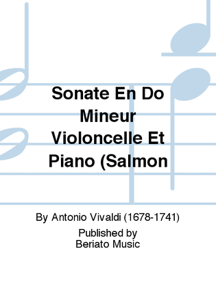 Book cover for Sonata in D minor for Cello and Piano
