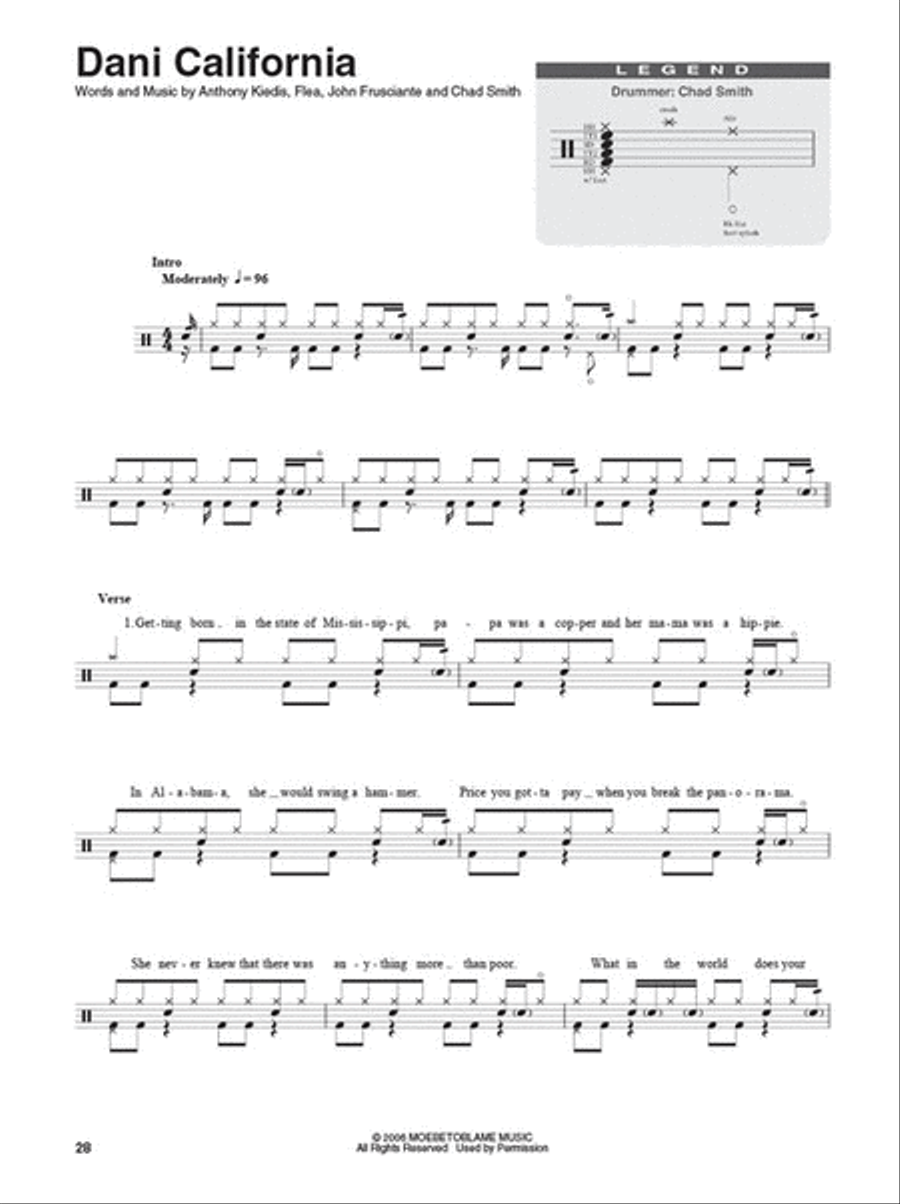 Red Hot Chili Peppers Percussion scores gallery preview page 5
