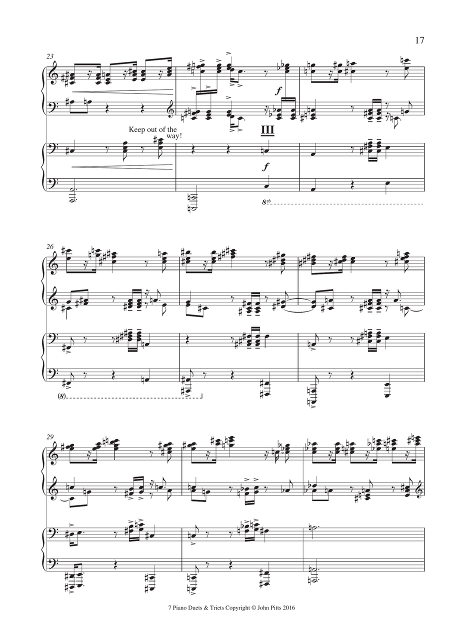Passacaglia in C (piano duet) Piano Duet scores gallery preview page 3