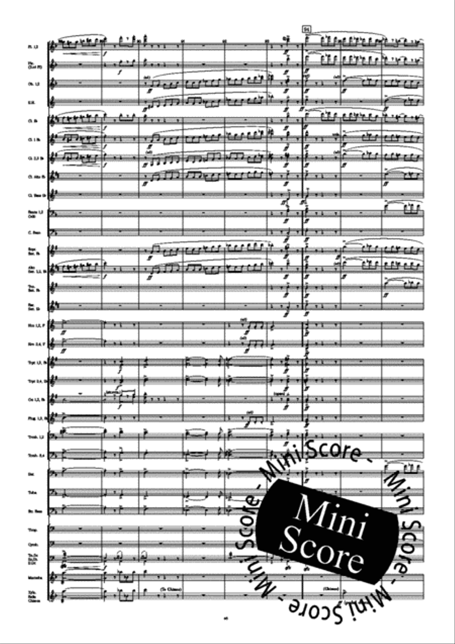 Fourth Symphony Concert Band scores gallery preview page 54