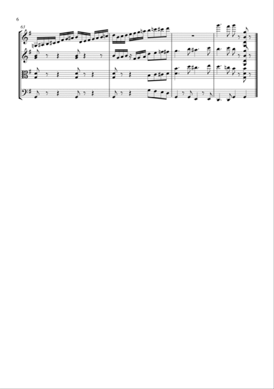 Hora dance Hora dance String Quartet scores gallery preview page 6