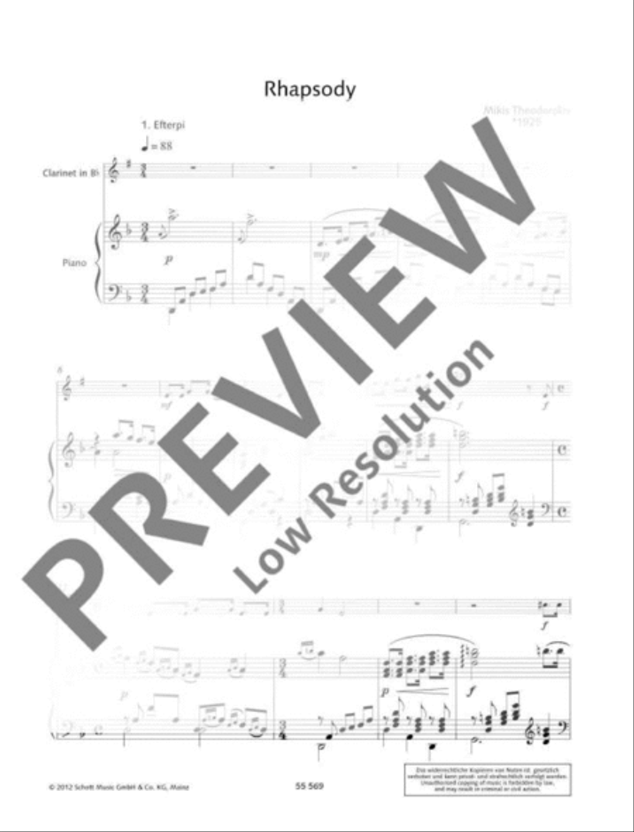 Rhapsody Clarinet scores gallery preview page 8