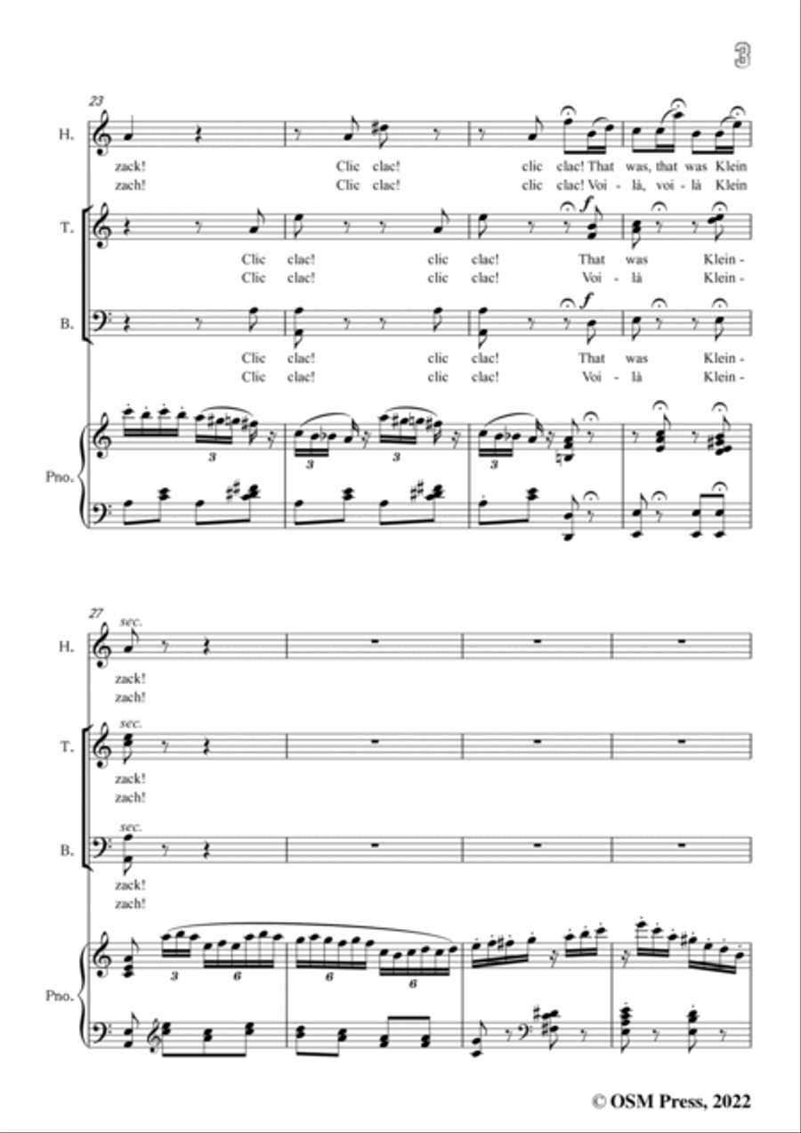 Offenbach-Il était une fois a la cour d'Eisenach,in a minor,for Voice and Piano Choir scores gallery preview page 5