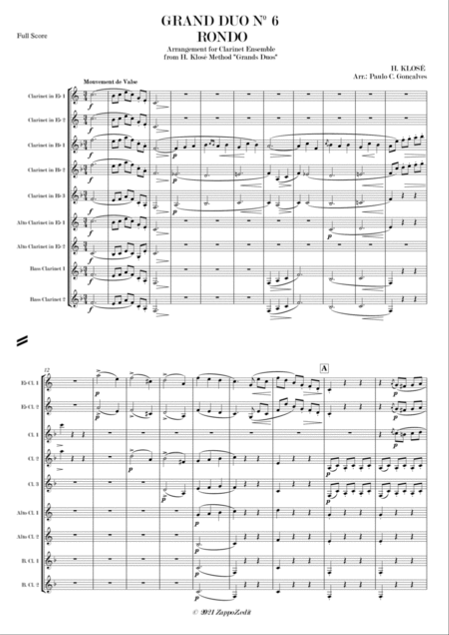 GRAND DUO Nº 6 RONDO - H. KLOSÉ Clarinet Solo scores gallery preview page 3