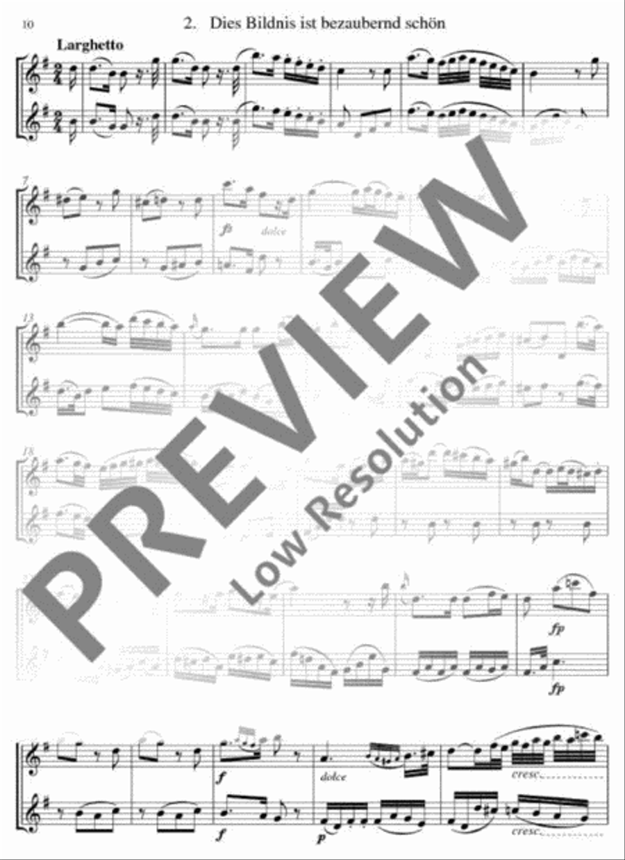 The Magic Flute Flute Duet scores gallery preview page 11