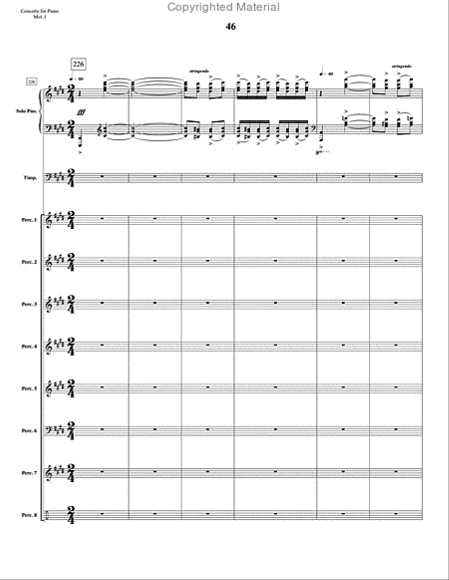 Concerto for Piano and Percussion Orchestra Percussion Ensemble scores gallery preview page 68