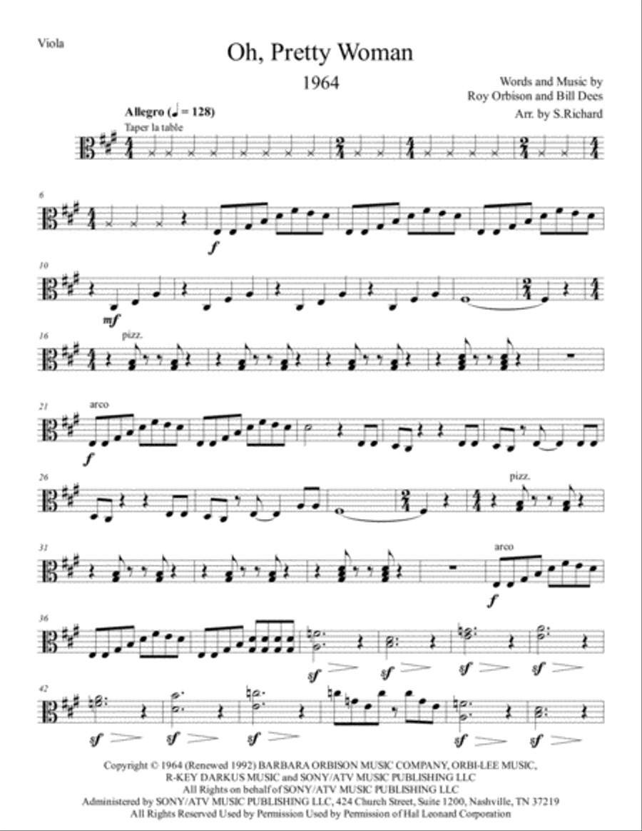 Oh, Pretty Woman Oh, Pretty Woman String Quintet scores gallery preview page 5