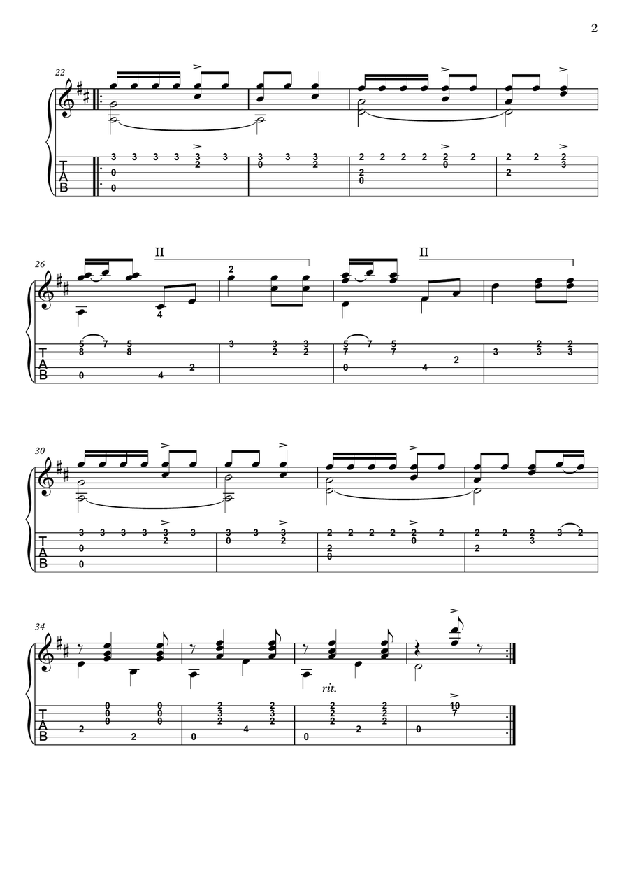 19th century Classical Guitar with tab Acoustic Guitar scores gallery preview page 4