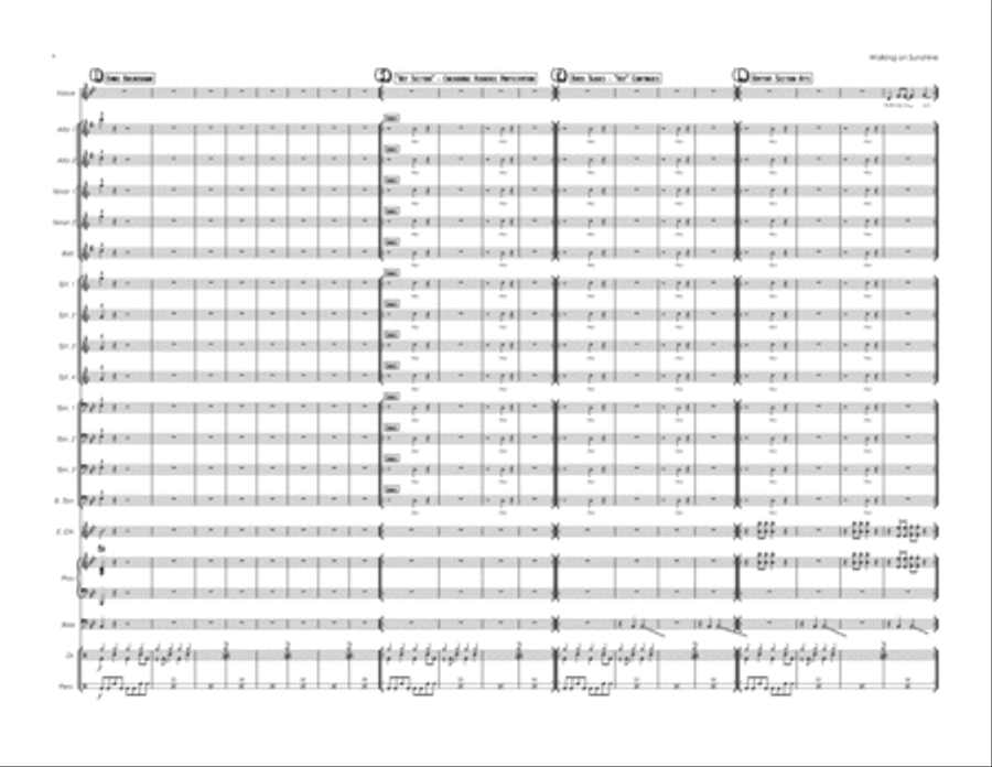 Walking On Sunshine Jazz Ensemble scores gallery preview page 6