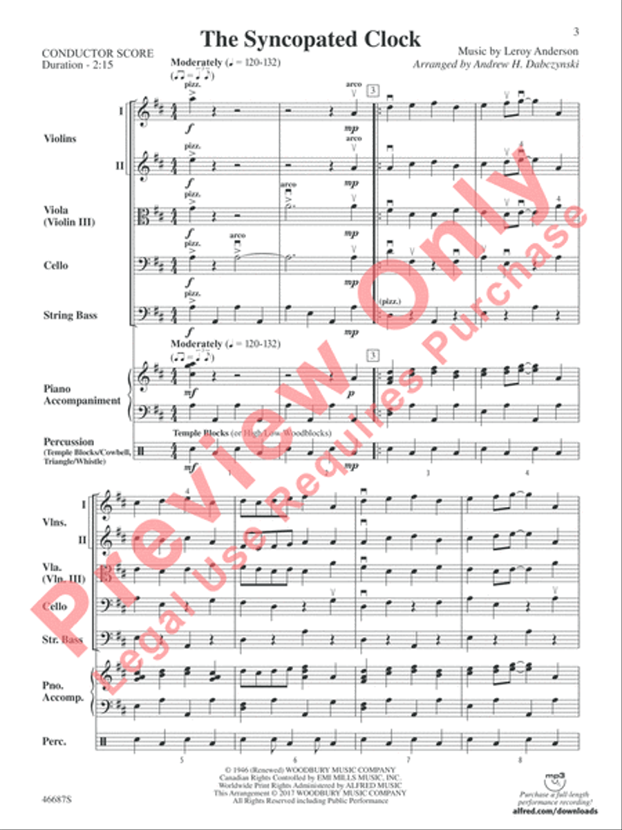 The Syncopated Clock The Syncopated Clock String Orchestra scores gallery preview page 4
