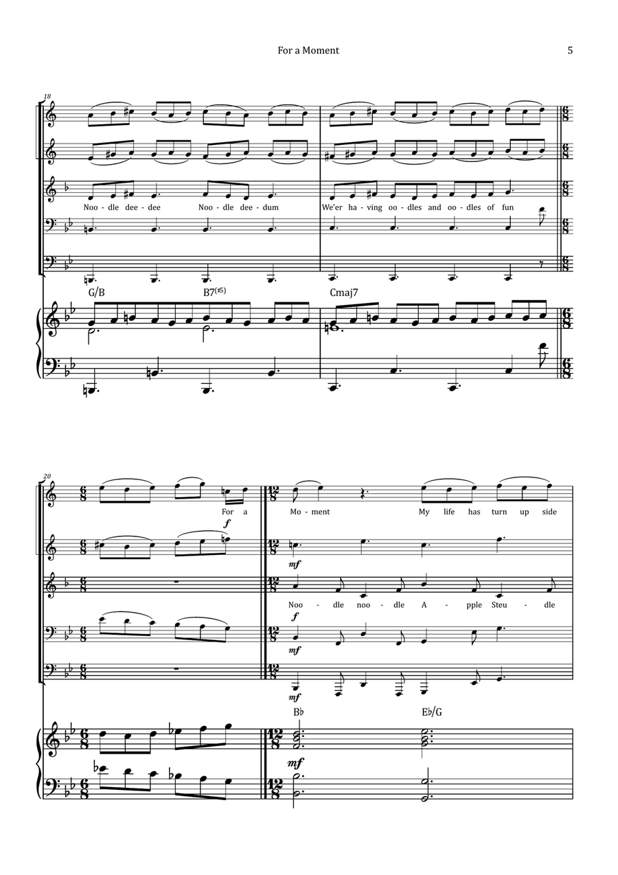 For A Moment Brass Quintet scores gallery preview page 5