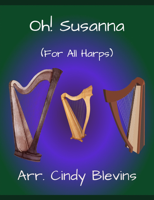 Book cover for Oh! Susanna, for Lap Harp Solo