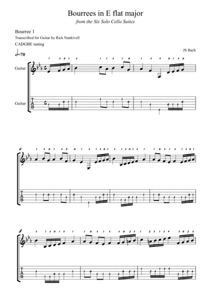 Bourrees in E flat major BWV 1010