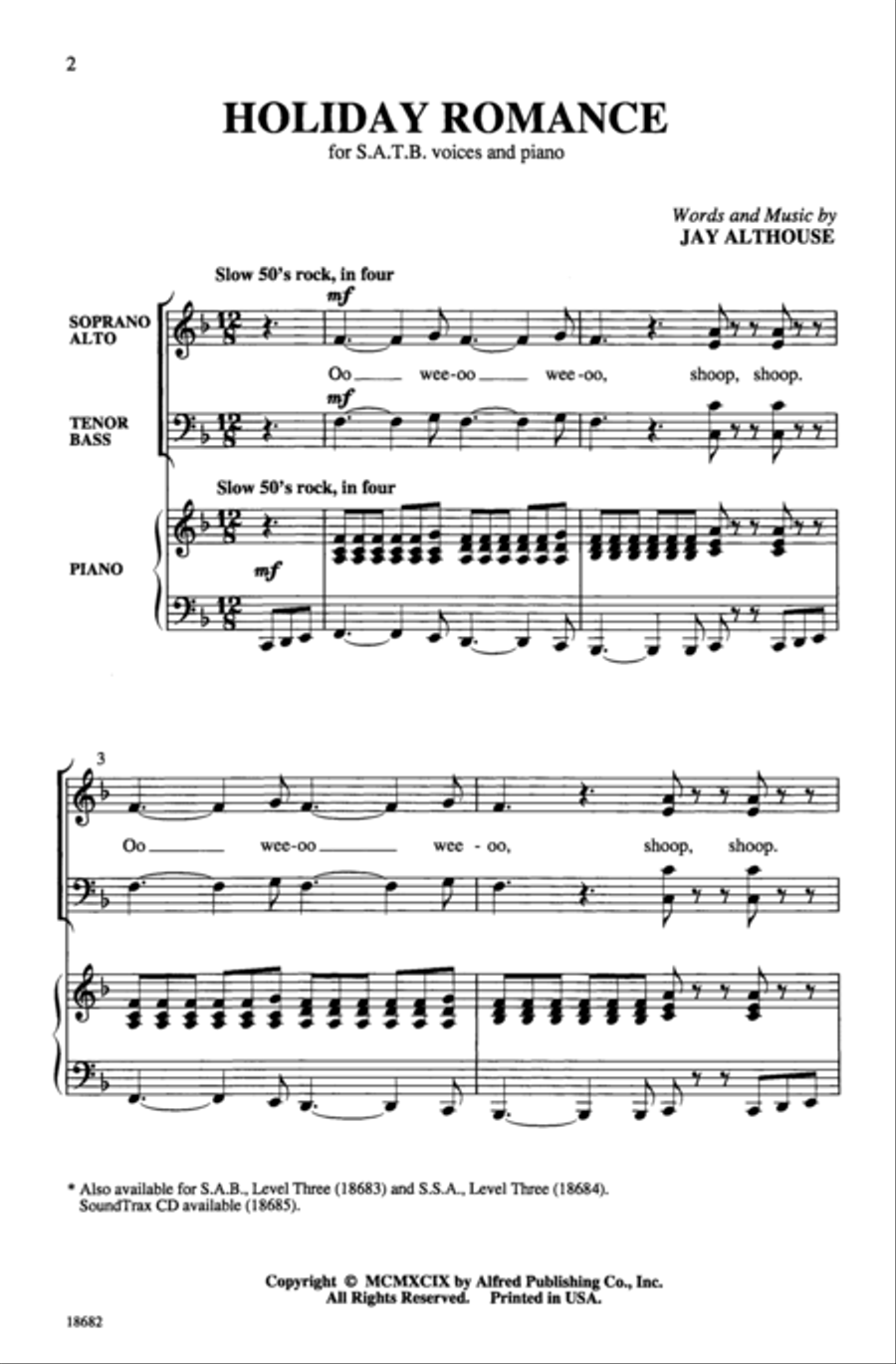 Holiday Romance Holiday Romance 4-Part scores gallery preview page 2