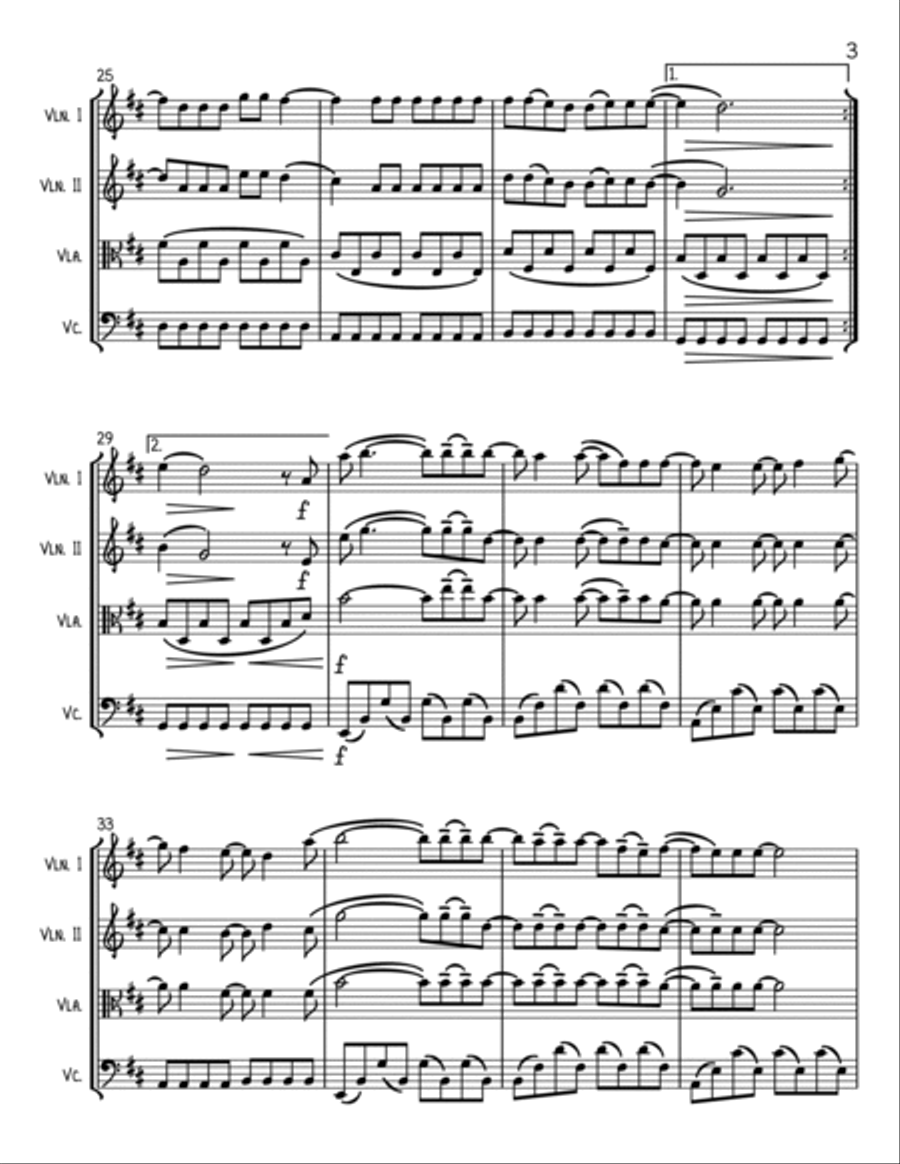 Someone You Loved Someone You Loved String Quartet scores gallery preview page 3