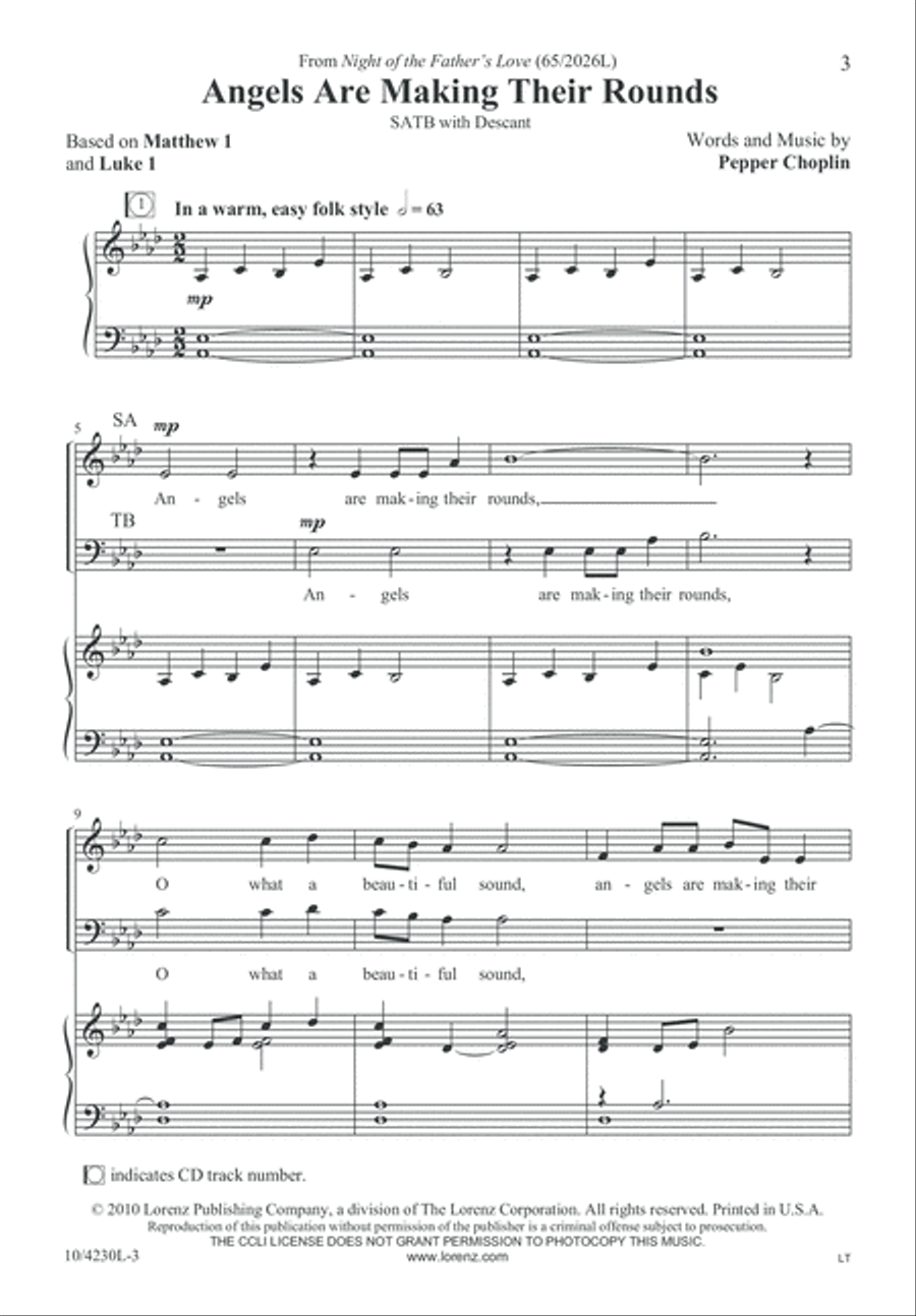 Angels Are Making Their Rounds 4-Part scores gallery preview page 4