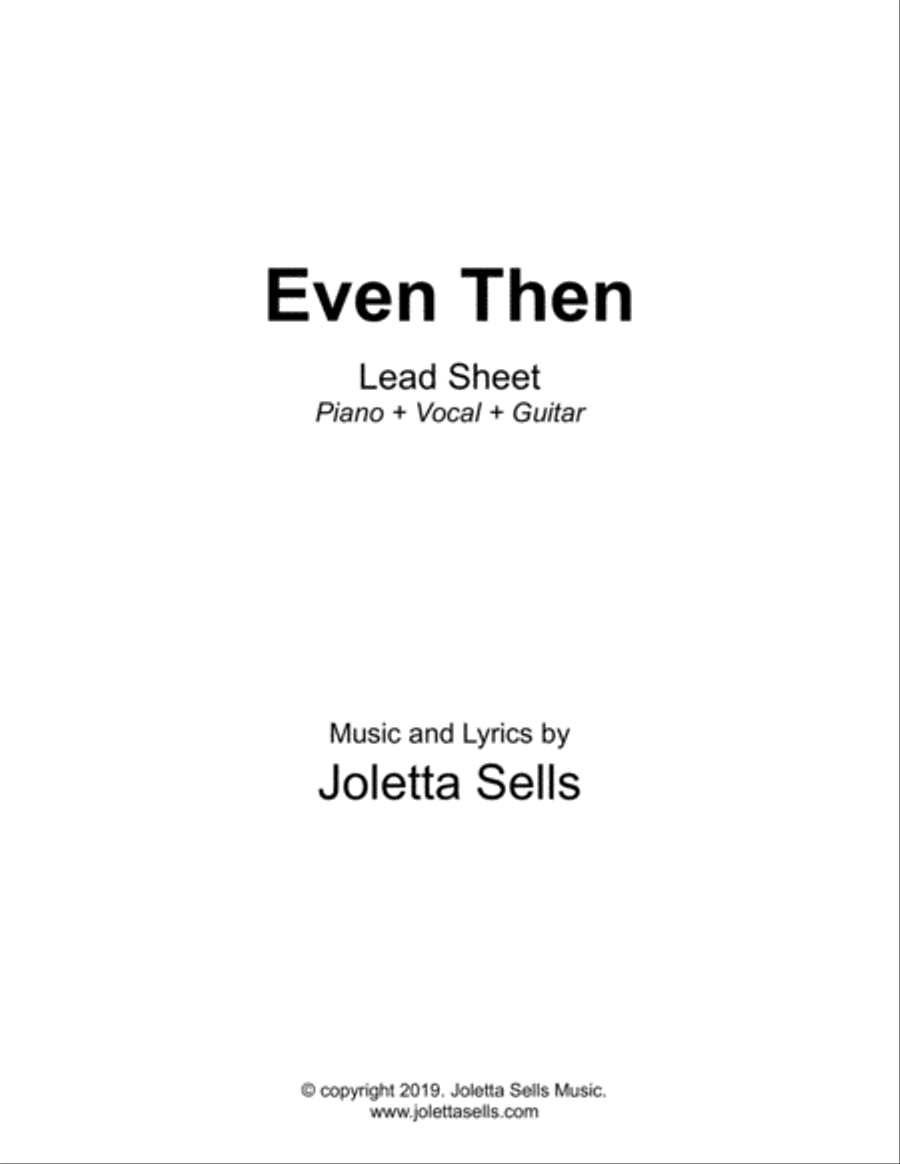 Even Then Piano, Vocal, Guitar scores gallery preview page 1