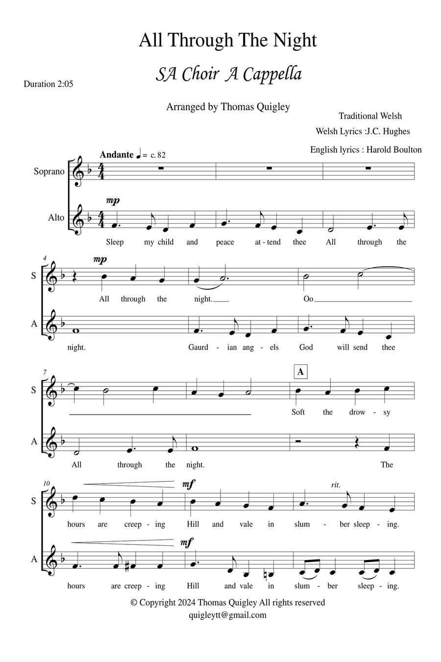 All Through The Night SA scores gallery preview page 2