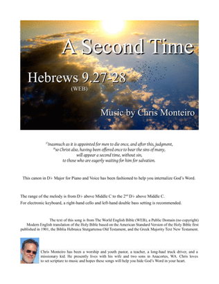 A Second Time (Hebrews 9.27-28 WEB)