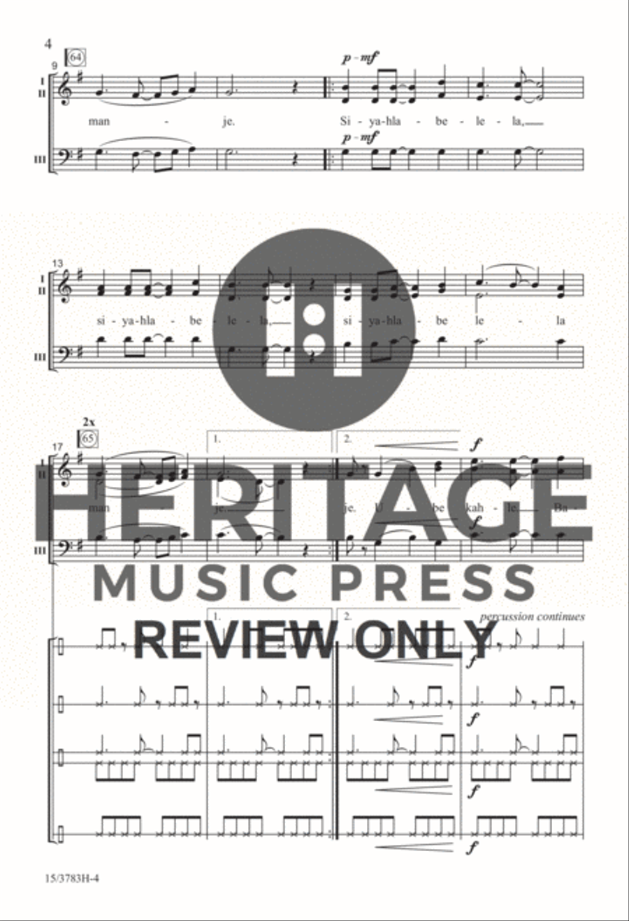 Siyahlabelela! Siyahlabelela! 3-Part scores gallery preview page 3