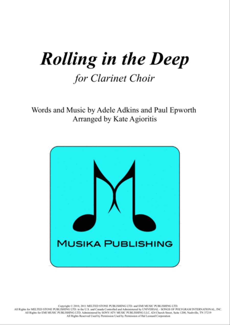 Rolling In The Deep Clarinet Choir scores gallery preview page 1