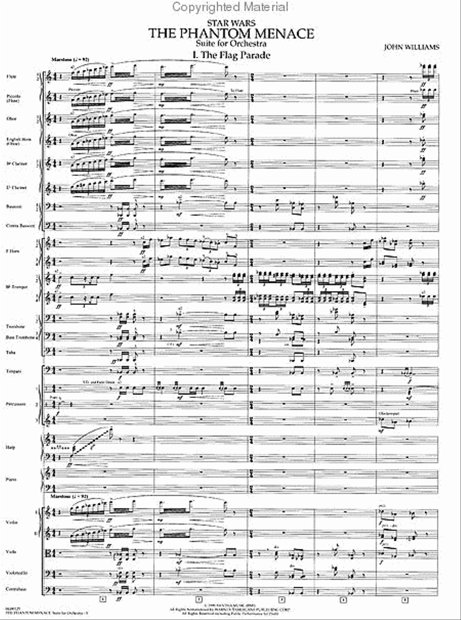 Star Wars: The Phantom Menace Full Orchestra scores gallery preview page 3