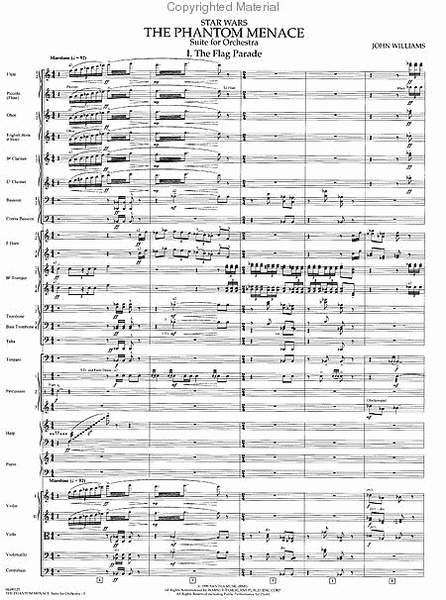 Star Wars - The Phantom Menace (Suite for Orchestra) - Deluxe Score by John Williams Full Orchestra - Sheet Music