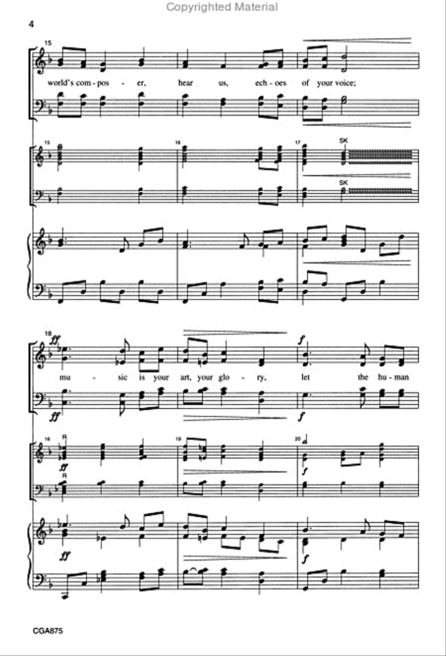 Music of Creation Choral Full Score Choir scores gallery preview page 4