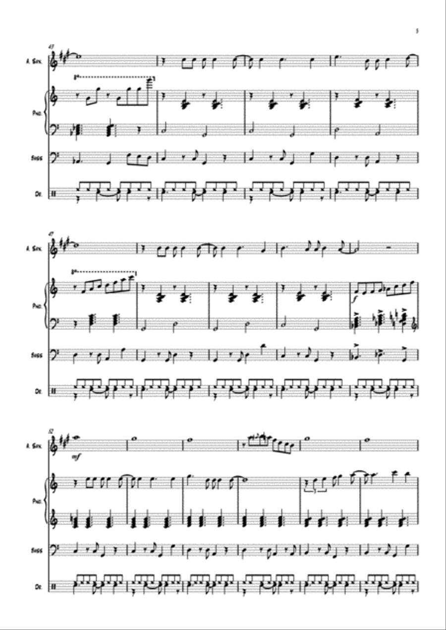 Bossa Nova Jazz Ensemble scores gallery preview page 5