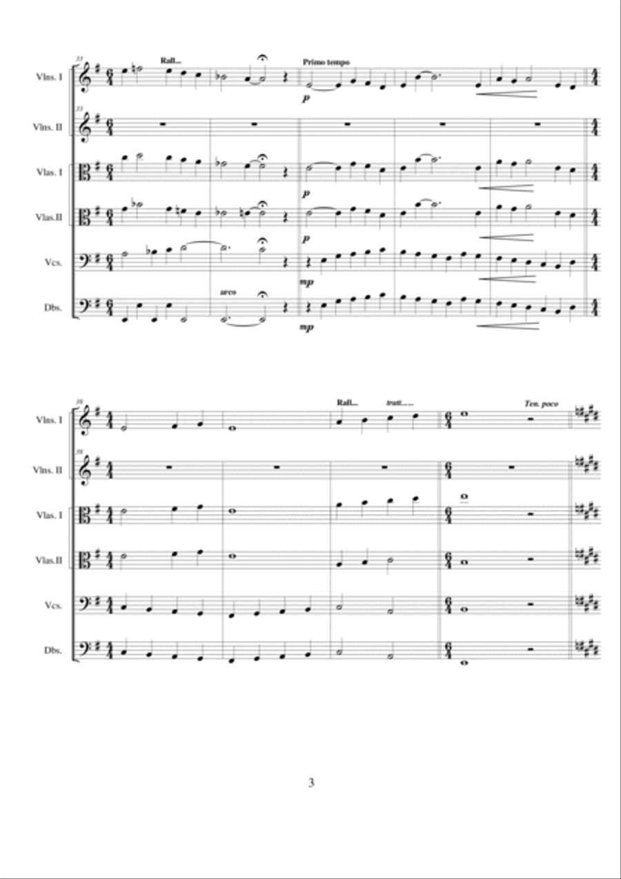 Fantasy no.4 in E minor - CS 265 for String orchestra String Quartet scores gallery preview page 3