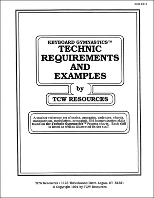 Keyboard Gymnastics Technic Examples & Requirements