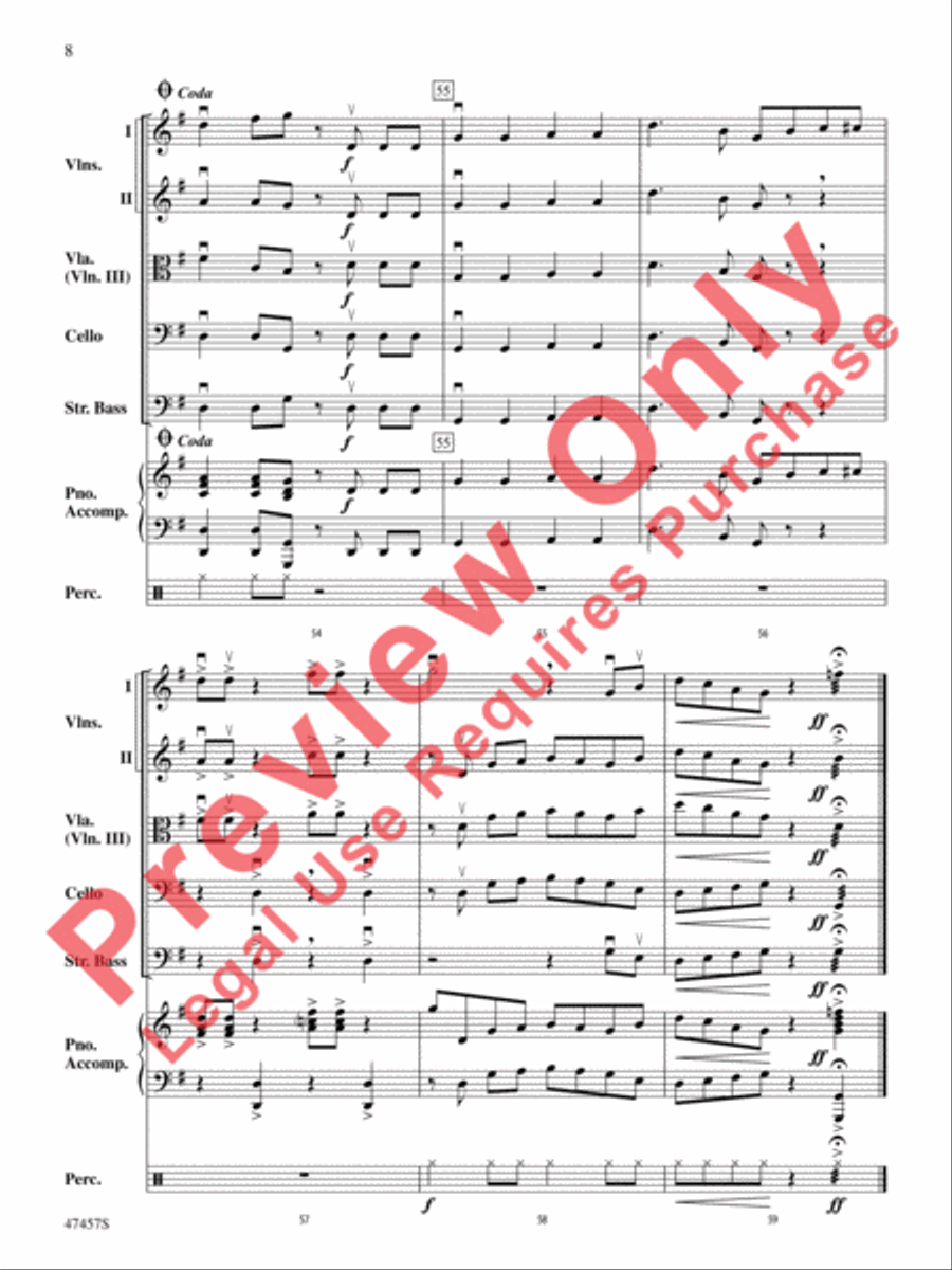 The 1812-Bar Blues String Orchestra scores gallery preview page 9