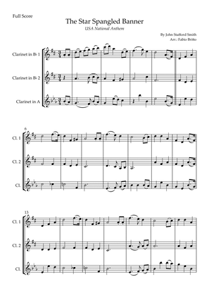 Book cover for The Star Spangled Banner (USA National Anthem) for Clarinet Trio